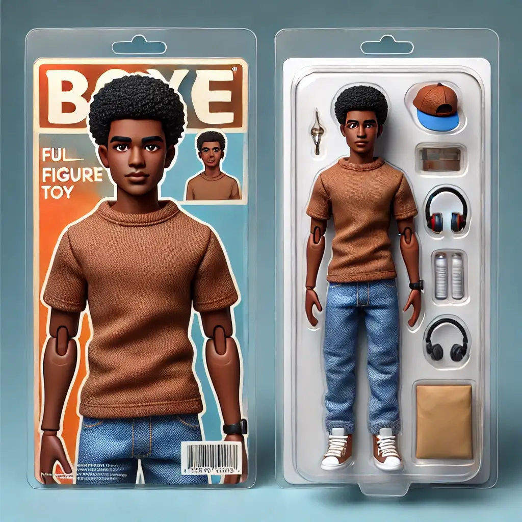 boy photo converted by action figure generator