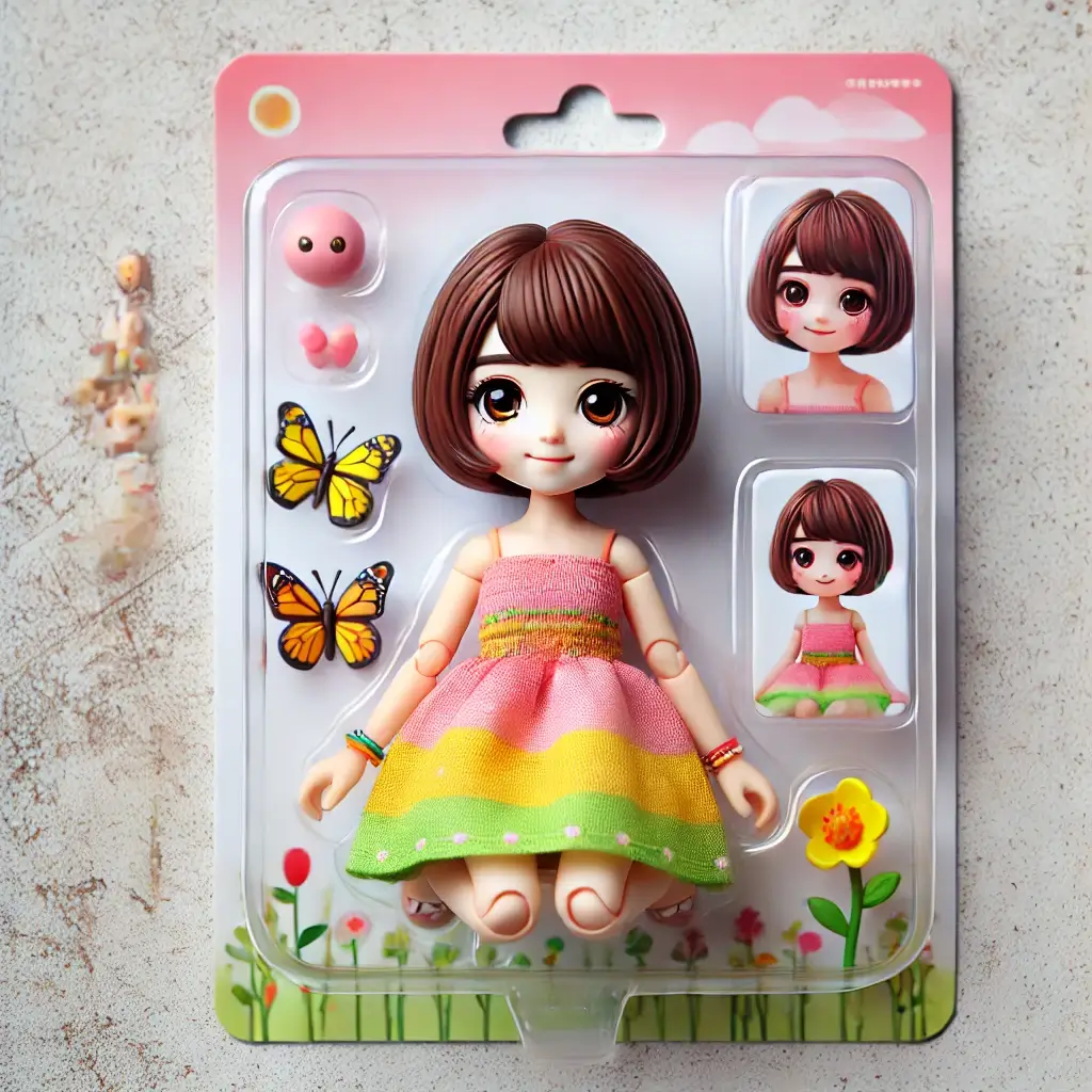 little girl photo converted by doll generator