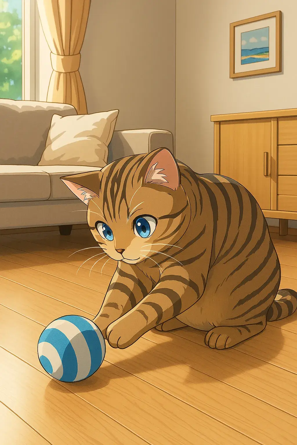 cat photo converted by anime ai filter