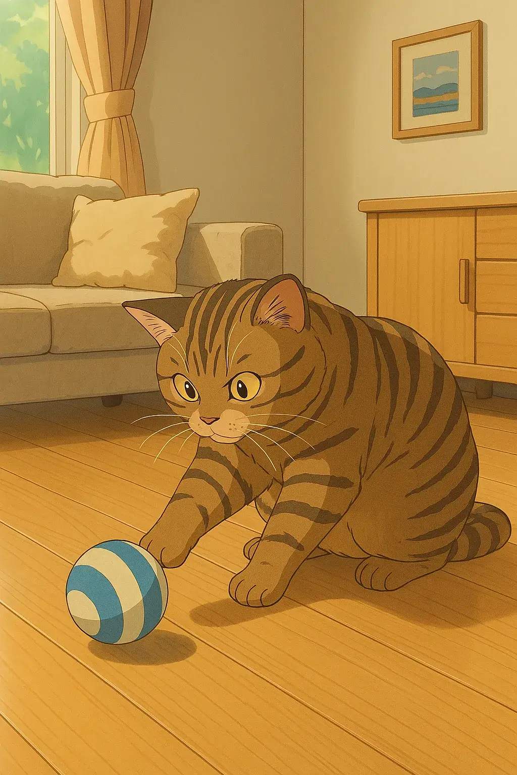cat photo converted by studio ghibli ai generator